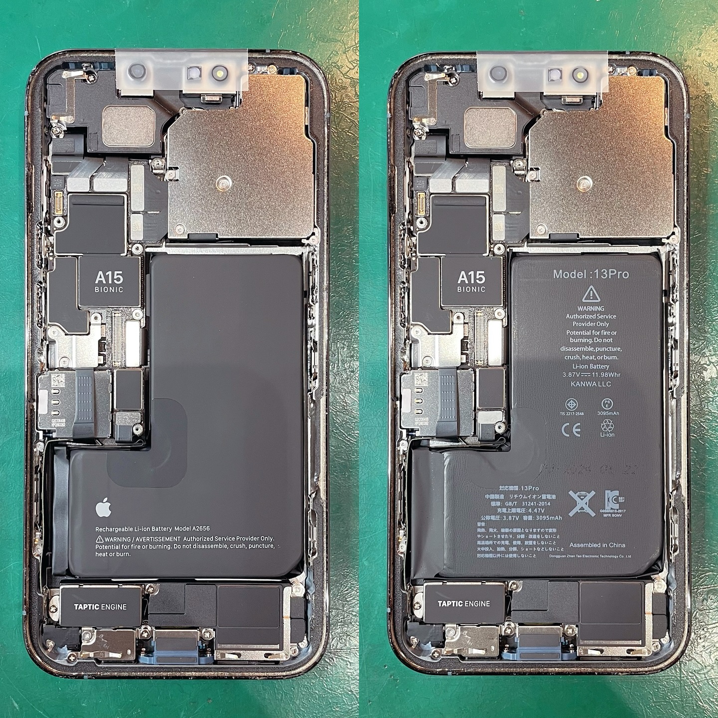 名古屋市緑区のO様がiPhone13Proのバッテリー交換でご来店🔋
最大容量が70%でかなりの劣化で膨張を心配されてました🥲
バッテリーの膨張はなく、新品のバッテリーに交換して作業完了👨🏻‍🔧
交換時間は約30分でした🪛

#名古屋 #緑区 #iPhone修理 #アイフォン修理 #iPhone13Pro #バッテリー交換 #Dapple #ダップル #24時間対応 #apple